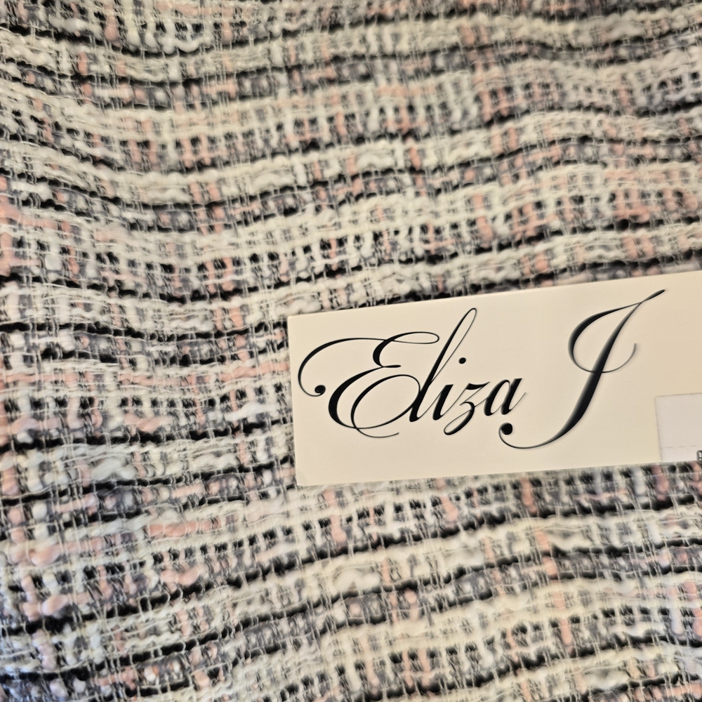 Eliza J Cap Sleeve Bouclé A-Line Dress Size 16 Nwt - Picture 15 of 15